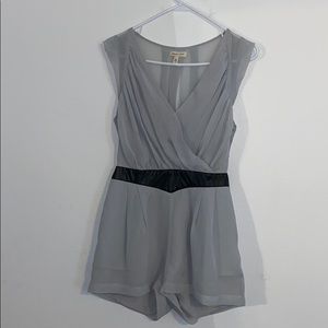 Silence + Noise gray with black detail romper